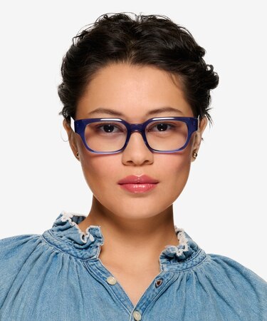 Crystal Blue Canna -  Acetate Sunglasses