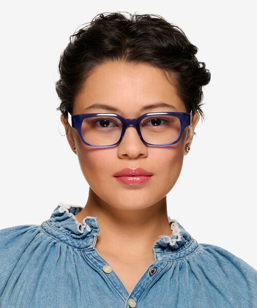 Canna Crystal Blue AcetateSunglass Frames for Women from EyeBuyDirect