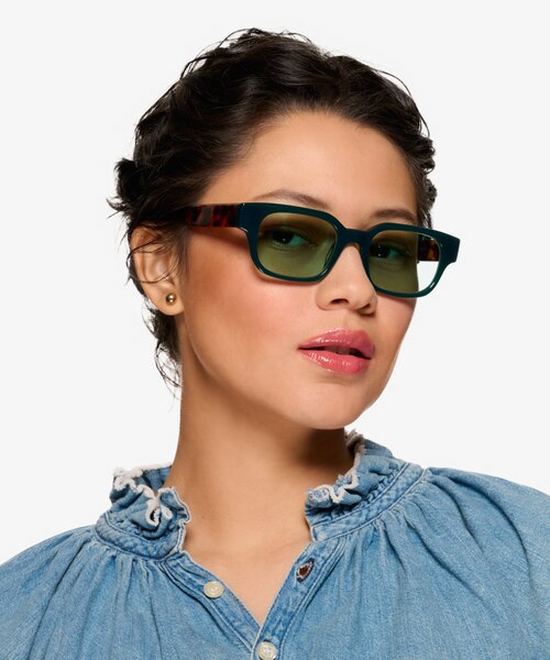 Canna Green AcetateSunglass Frames for Women from EyeBuyDirect
