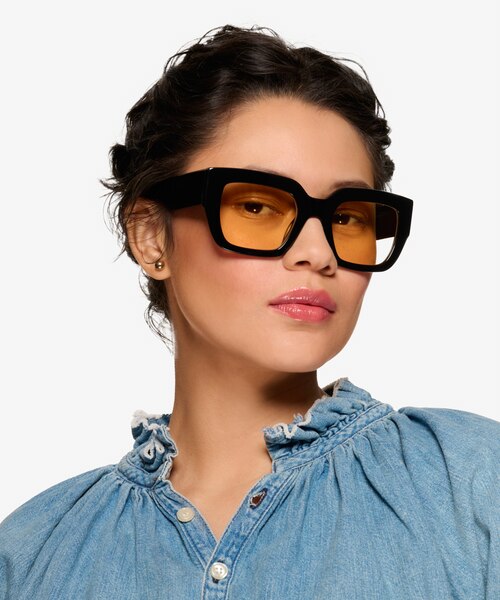 Plumarius Black AcetateSunglass Frames for Women from EyeBuyDirect