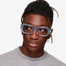 Lilia Milky Light Blue AcetateSunglass Frames for Men from EyeBuyDirect