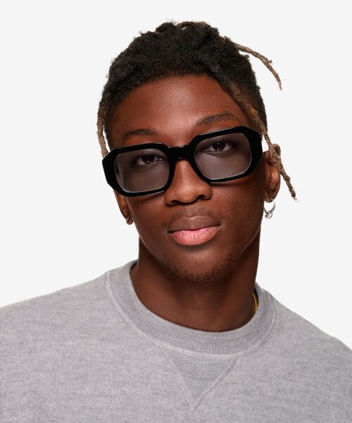 Lilia Black Crystal AcetateSunglass Frames for Men from EyeBuyDirect