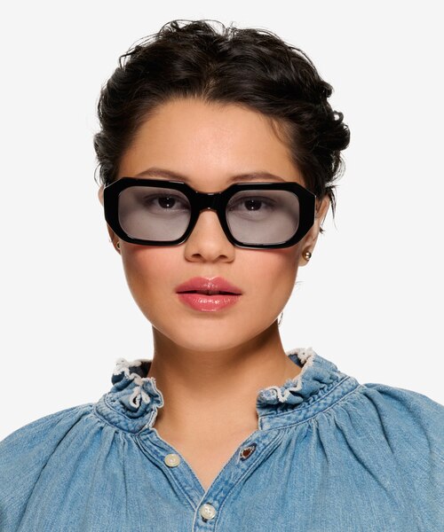 Lilia Black Crystal AcetateSunglass Frames for Women from EyeBuyDirect