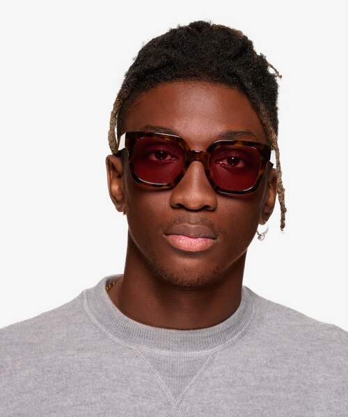 Helia Tortoise AcetateSunglass Frames for Men from EyeBuyDirect