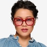Helia Crystal Red AcetateSunglass Frames for Women from EyeBuyDirect
