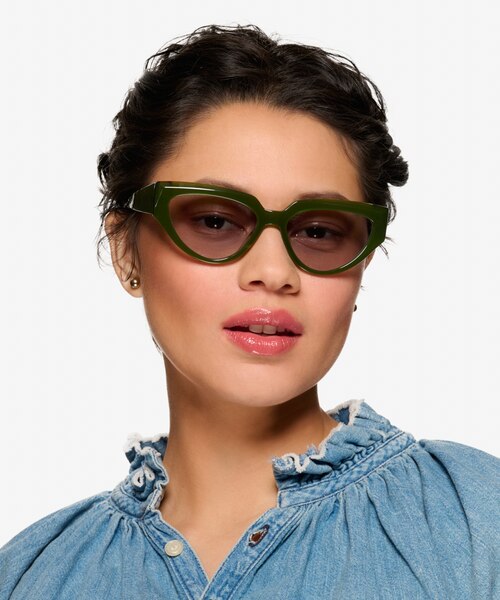 Aria Bilayer Green Alternative MaterialsSunglass Frames for Women from EyeBuyDirect