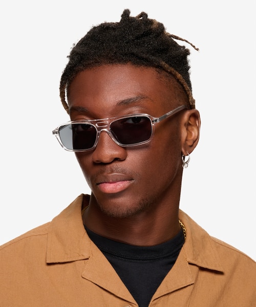 Kilo Clear Crystal AcetateSunglass Frames for Men from EyeBuyDirect