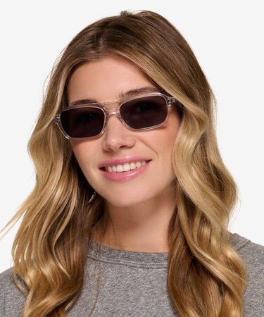 Clear Crystal  Kilo -  Acetate Sunglasses