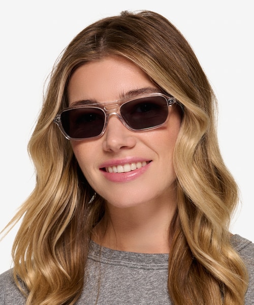 Kilo Clear Crystal AcetateSunglass Frames for Women from EyeBuyDirect