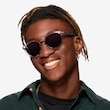 Elan Shiny Crystal Gray PlasticSunglass Frames for Men from EyeBuyDirect