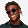 Elan Shiny Crystal Gray PlasticSunglass Frames for Men from EyeBuyDirect