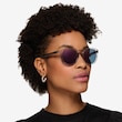 Elan Shiny Crystal Gray PlasticSunglass Frames for Women from EyeBuyDirect