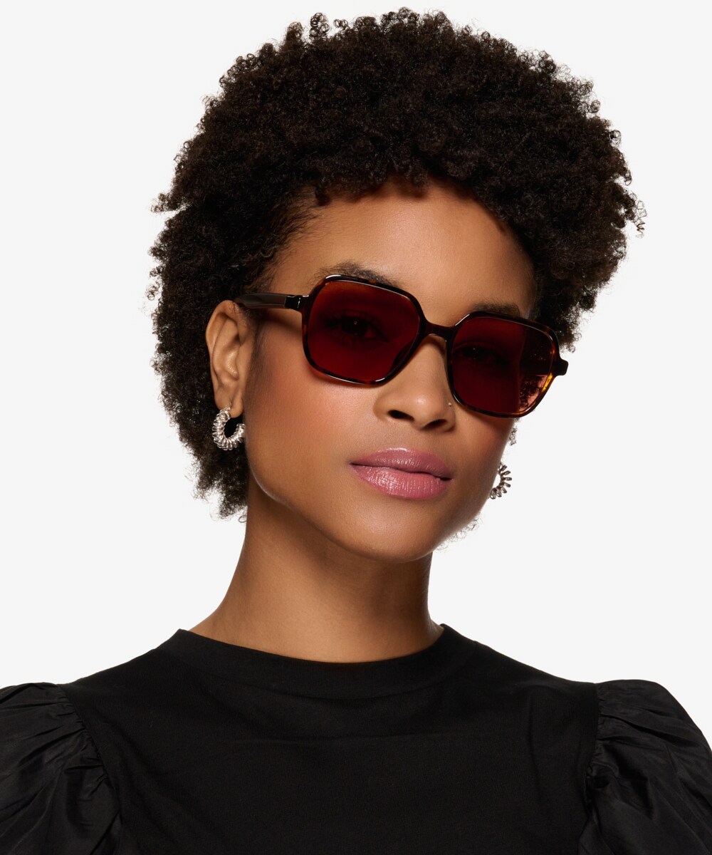 Fierce - Square Tortoise Frame Prescription Sunglasses  display picture 2