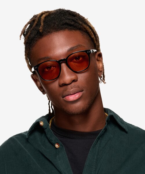 Pep Shiny Black PlasticSunglass Frames for Men from EyeBuyDirect