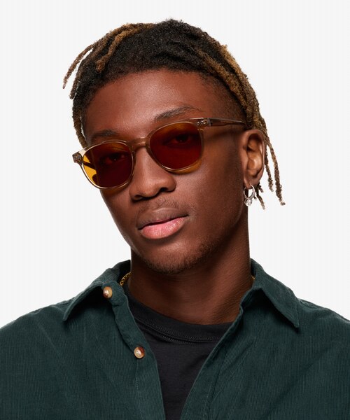 Pep Shiny Crystal Nude PlasticSunglass Frames for Men from EyeBuyDirect