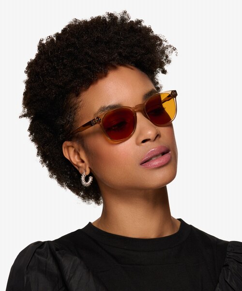 Pep Shiny Crystal Nude PlasticSunglass Frames for Women from EyeBuyDirect