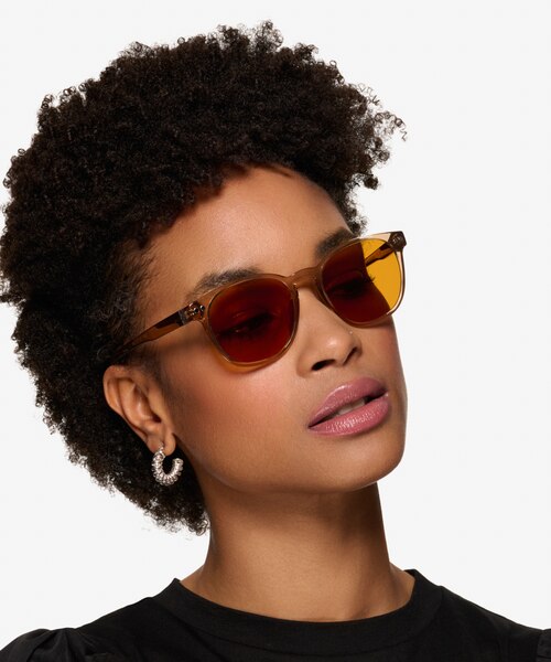 Pep Shiny Crystal Nude PlasticSunglass Frames for Women from EyeBuyDirect