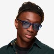 Pep Shiny Crystal Blue PlasticSunglass Frames for Men from EyeBuyDirect