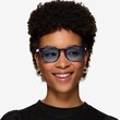 Pep Shiny Crystal Blue PlasticSunglass Frames for Women from EyeBuyDirect