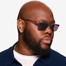 Strive Matt Crystal Gray PlasticSunglass Frames for Men from EyeBuyDirect