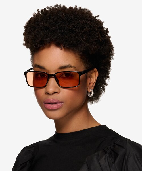 Strive Shiny Black PlasticSunglass Frames for Women from EyeBuyDirect
