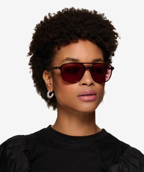 Shiny Crystal Brown Zeal Sun -  Acétate Sunglasses