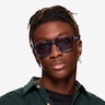 Zeal Sun Shiny Crystal Navy AcetateSunglass Frames for Men from EyeBuyDirect