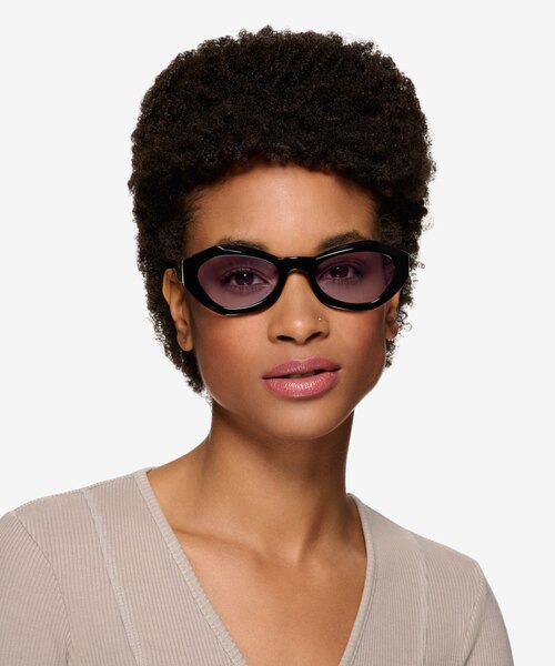 Francoise Black AcetateSunglass Frames for Women from EyeBuyDirect