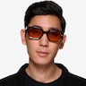 Golden Shiny Tortoise AcétateSoleil de Lunette de vue pour Hommes d'EyeBuyDirect