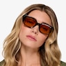 Golden Shiny Tortoise AcétateSoleil de Lunette de vue pour Femmes d'EyeBuyDirect