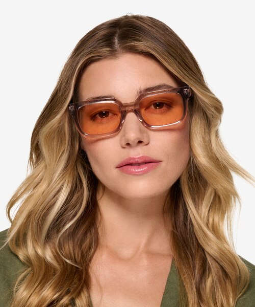 Golden Crystal Nude AcetateSunglass Frames for Women from EyeBuyDirect
