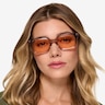 Golden Crystal Nude AcetateSunglass Frames for Women from EyeBuyDirect