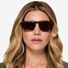 Poolside Brown Striped AcetateSunglass Frames for Women from EyeBuyDirect