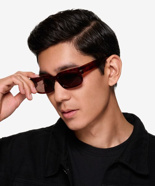 Croquet Shiny Tortoise AcetateSunglass Frames for Men from EyeBuyDirect