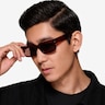 Croquet Shiny Tortoise AcetateSunglass Frames for Men from EyeBuyDirect