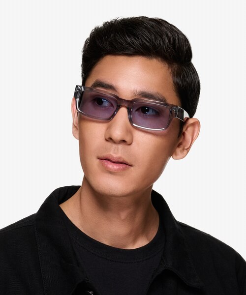 Croquet Crystal Blue AcetateSunglass Frames for Men from EyeBuyDirect