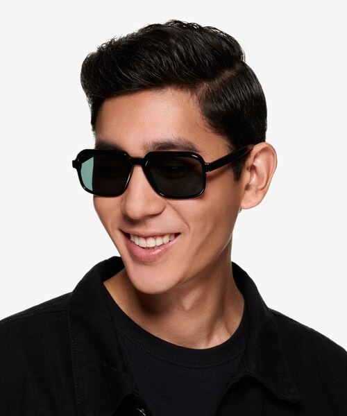 Social Black AcetateSunglass Frames for Men from EyeBuyDirect
