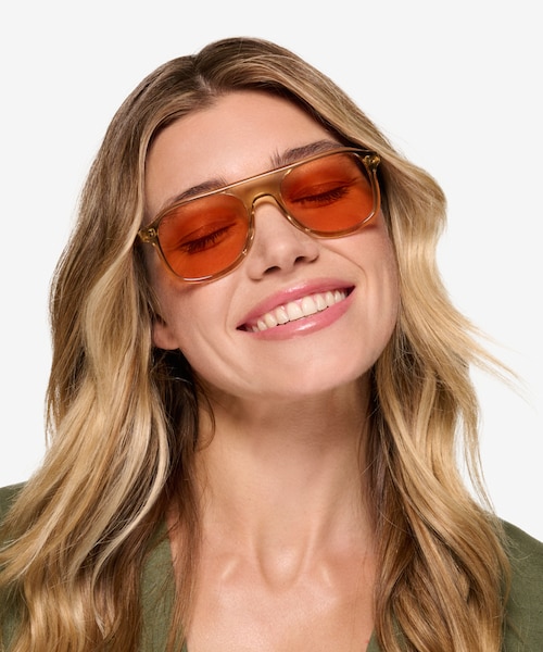 Tropical Translusant Beige AcetateSunglass Frames for Women from EyeBuyDirect