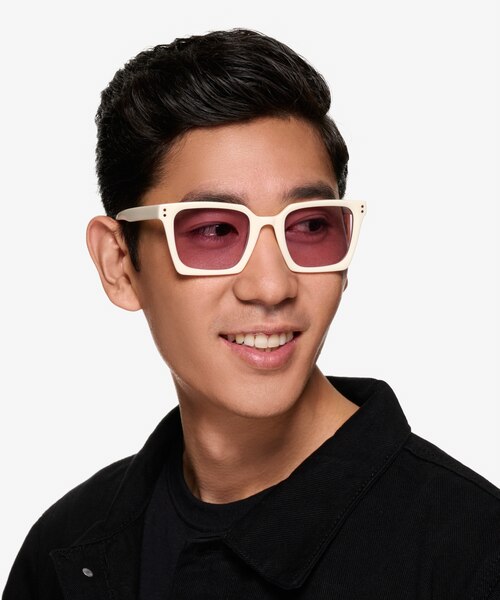 Cabana White AcetateSunglass Frames for Men from EyeBuyDirect