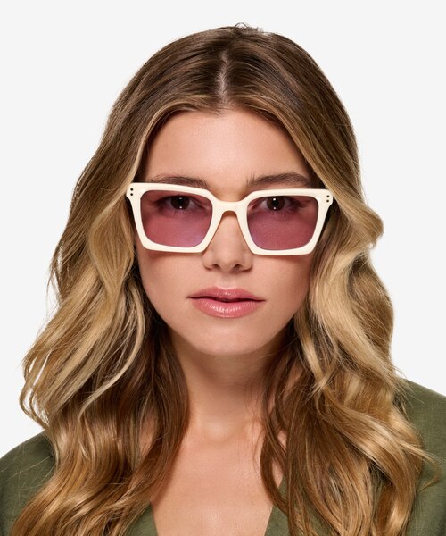 Cabana White AcetateSunglass Frames for Women from EyeBuyDirect