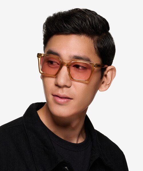 Cabana Translusant Beige AcetateSunglass Frames for Men from EyeBuyDirect