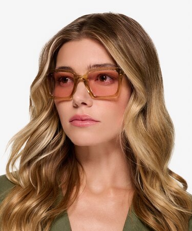 Translusant Beige Cabana -  Acetate Sunglasses