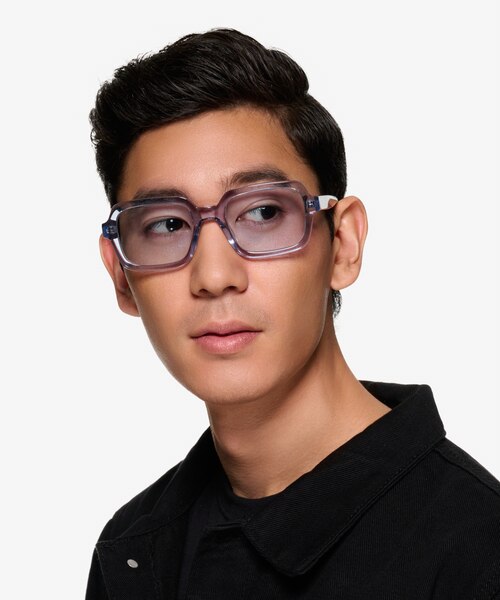 Resort Clear Blue AcetateSunglass Frames for Men from EyeBuyDirect