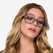 Resort Clear Blue AcetateSunglass Frames for Women from EyeBuyDirect