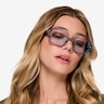 Resort Clear Blue AcetateSunglass Frames for Women from EyeBuyDirect