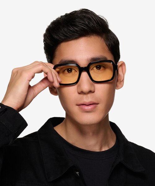 Resort Black AcetateSunglass Frames for Men from EyeBuyDirect