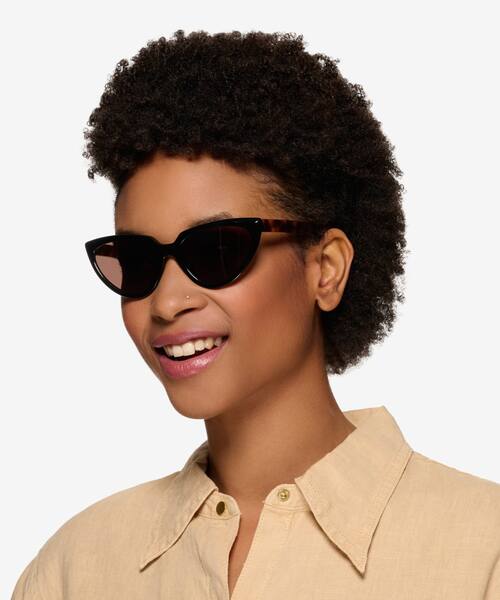 Dark Tortoise Ariana -  Acetate Sunglasses