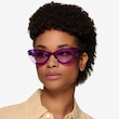 Francesca Crystal Purple AcetateSunglass Frames for Women from EyeBuyDirect