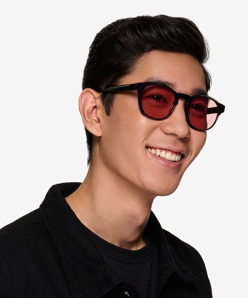 Flamingo Black AcetateSunglass Frames for Men from EyeBuyDirect