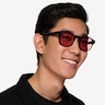 Flamingo Black AcetateSunglass Frames for Men from EyeBuyDirect
